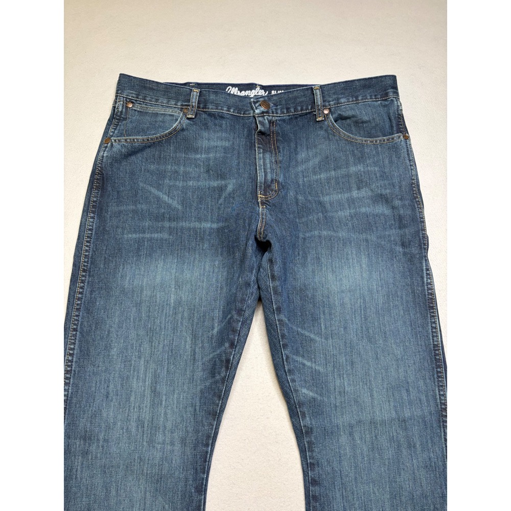 Wrangler Jeans Mens 38x32 Blue Retro Slim Boot 1077MWZRW Western Denim Pants - Picture 2 of 12